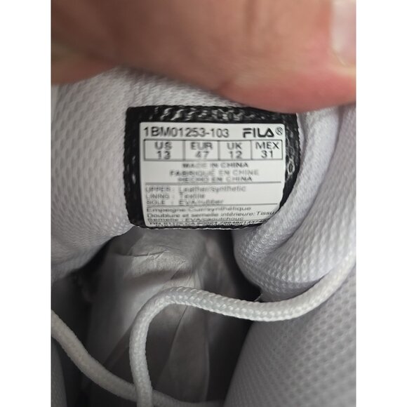 Fila Men's Grant Hill 1 1BM01253 Basketball Shoe White Gray Size 13M - Picture 4 of 7